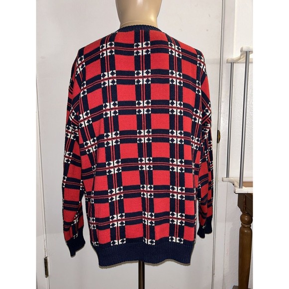 Vtg Sweater Loft 90s Christmas Ugly Vest Knit Cardigan Button Up Teddy Bear sz M - Picture 5 of 9